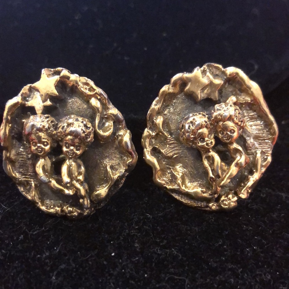 Tortolani Crislu Vintage Gemini Astrology Cufflinks